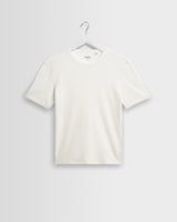 wax london men's Cole - Off White Ribbed Cotton Slim-Fit T-Shirt