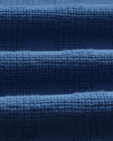 wax london men's Corey - Blue Dobby Check Cotton Shirt