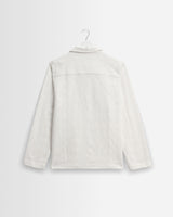 wax london men's Corey - Off White Dobby Check Cotton Shirt