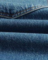 wax london men's Dalston - Mid-Blue Denim Shorts