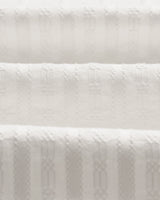 wax london men's Dartford - White Dobby Stripe Organic Cotton Shirt
