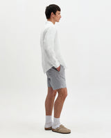 wax london men's Dartford - White Washed Linen Shirt