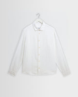 wax london men's Dartford - White Washed Linen Shirt