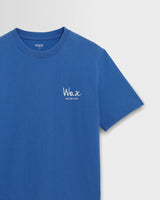 wax london men's Dean - Blue And Ecru Sailing Map Print T-Shirt