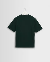 wax london men's Dean - Bottle Green Textured Organic Cotton T-Shirt
