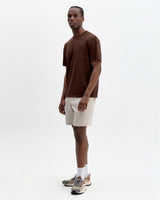 wax london men's Dean - Brown Slub Cotton Pocket T-Shirt