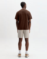 wax london men's Dean - Brown Slub Cotton Pocket T-Shirt