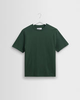 wax london men's Dean - Dark Green Textured Organic Cotton T-Shirt