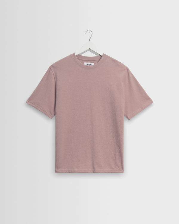 wax london men's Dean - Dusty Pink Textured Organic Cotton T-Shirt