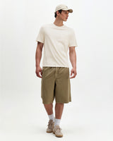 wax london men's Dean - Ecru Slub Cotton Pocket T-Shirt