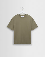 wax london men's Dean - Green Textured Organic Cotton T-Shirt