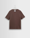 Dean - Mid Brown Textured Organic Cotton T-Shirt