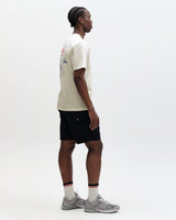 wax london men's Dean - Off White And Multicolour Sailing Map Print T-Shirt
