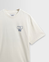 wax london men's Dean - Off White Grid Sketch Graphic T-Shirt