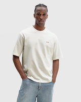 wax london men's Dean - Off White Layered Flower Graphic T-Shirt