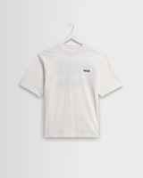 wax london men's Dean - Off White Scribble Text T-Shirt