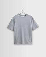 wax london men's Dean - Pale Blue Textured Organic Cotton T-Shirt