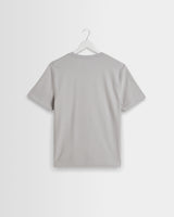 wax london men's Dean - Soft Grey Textured Organic Cotton T-Shirt