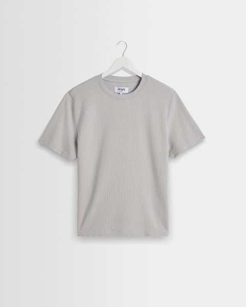 Dean – T-Shirt aus weicher, grauer Bio-Baumwolle mit Struktur
