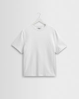 wax london men's Dean - White Textured Organic Cotton T-Shirt