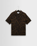 Didcot - Black And Brown Floral Viscose Short-Sleeve Shirt