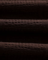 wax london men's Didcot - Brown Double-Weave Seersucker Short-Sleeve Shirt