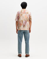 wax london men's Didcot - Pastel And Multicolour Floral Short-Sleeve Shirt