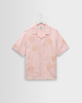Didcot - Pink Flower Embroidered Short-Sleeve Shirt