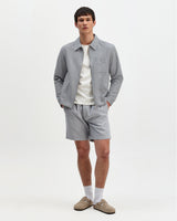 wax london men's Eldon - Light Blue Herringbone Cotton Jacket