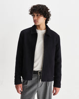 wax london men's Eldon - Midnight Navy Boiled Wool Jacket