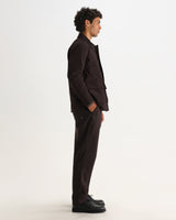 wax london men's Fairfax - Dark Brown Technical Canvas Field Jacket
