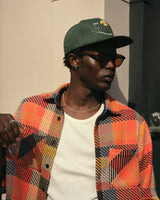 wax london men's Farrell - Dark Green Cotton Trucker Cap