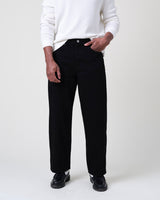 wax london men's Felix - Black Loose Fit Denim Jeans