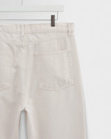 wax london men's Felix - Ecru Loose Fit Denim Jeans