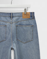 wax london men's Felix - Light Blue Wash Loose Fit Denim Jeans