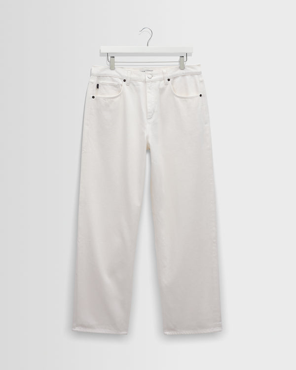 wax london men's Felix - Off White Loose Fit Denim Jeans