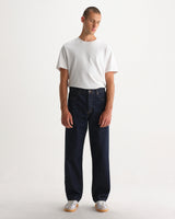 wax london men's Felix - Rinse Wash Japanese Selvedge Loose Fit Denim Jeans