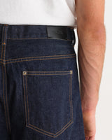 wax london men's Felix - Rinse Wash Japanese Selvedge Loose Fit Denim Jeans