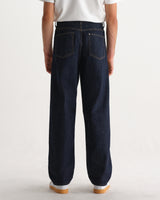wax london men's Felix - Rinse Wash Japanese Selvedge Loose Fit Denim Jeans