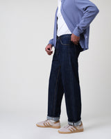 wax london men's Felix - Rinse Wash Selvedge Loose Fit Denim Jeans
