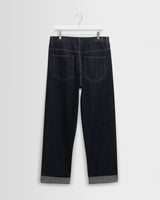 wax london men's Felix - Rinse Wash Selvedge Loose Fit Denim Jeans