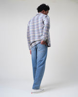 wax london men's Felix - Vintage Antique Blue Loose Fit Denim Jeans