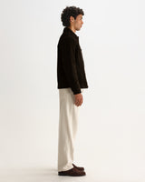 wax london men's Fen - Brown Suede Jacket
