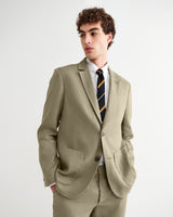 wax london men's Fintry - Khaki Linen Single-Breasted Blazer