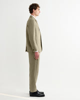 wax london men's Fintry - Khaki Linen Single-Breasted Blazer