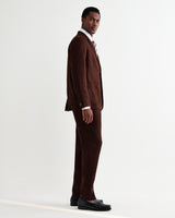 wax london men's Fintry - Merlot Linen Single-Breasted Blazer