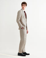 wax london men's Fintry - Natural Linen Single-Breasted Blazer