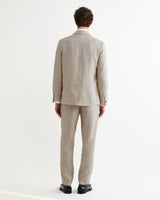 wax london men's Fintry - Natural Linen Single-Breasted Blazer
