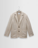 wax london men's Fintry - Natural Linen Single-Breasted Blazer