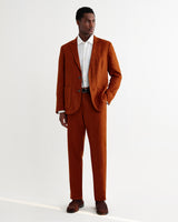 wax london men's Fintry - Rust Linen Single-Breasted Blazer